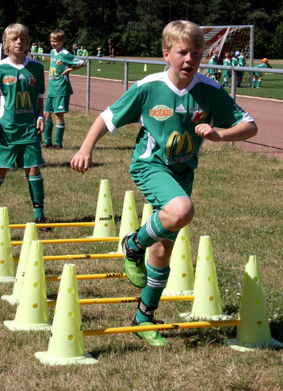 Geschicklichkeitsübung ohne Ball.