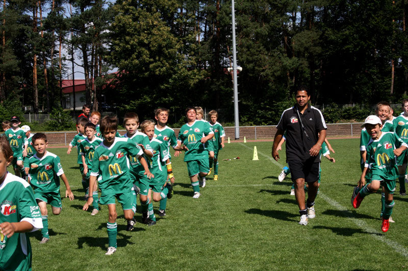 Aufwärmen mit Ratinho vor dem Nachmittags-Training.