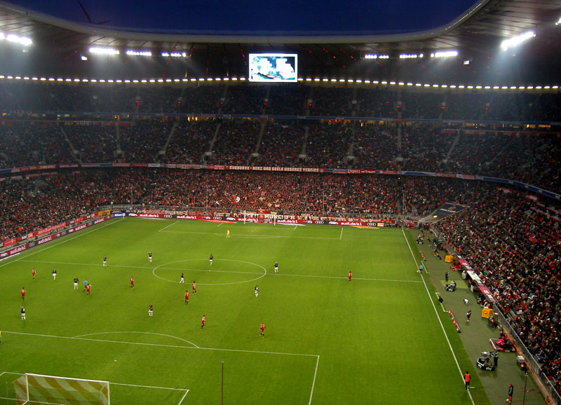 Blick in die „Allianz-Arena“ in München.