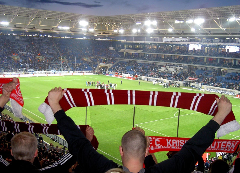  Blick aus dem Gästeblock in die schmucke „Rhein-Neckar-Arena“.