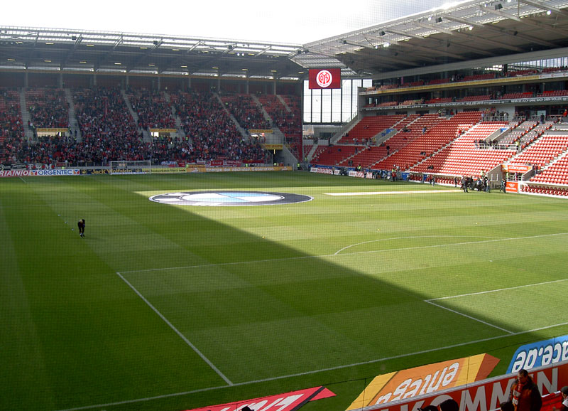 Blick in die neue „Coface-Arena“ in Mainz.