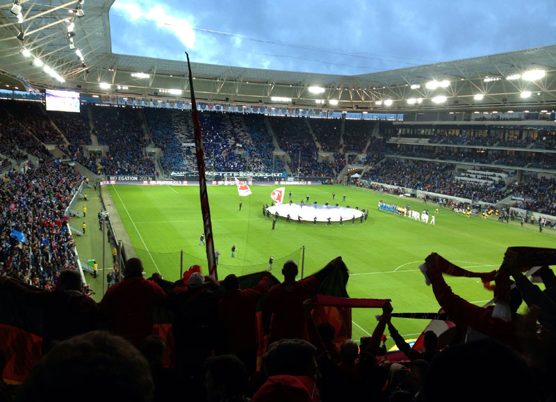 Blick in die „Rhein-Neckar-Arena“ (Foto: Bettina Huber).