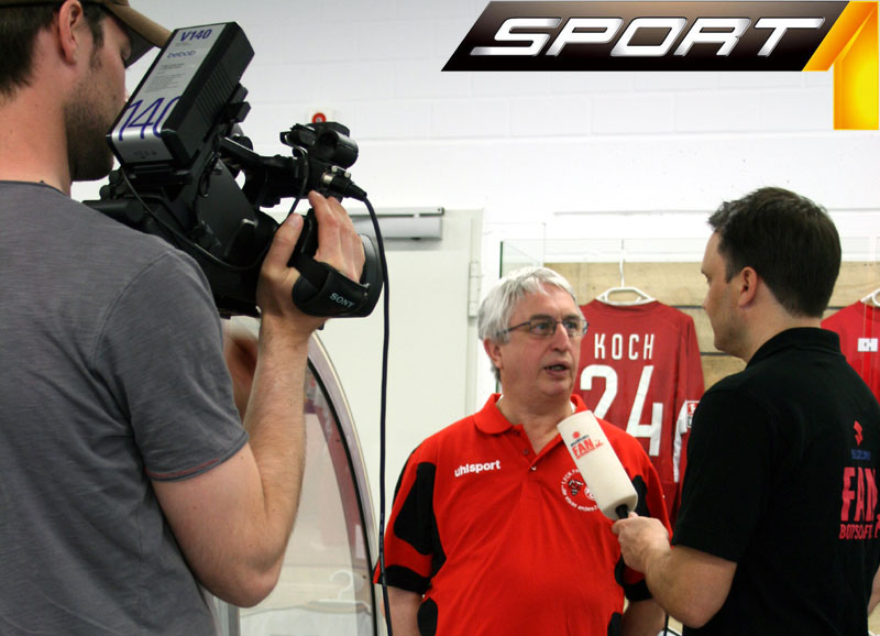 Der Fairplay Medienbeauftragte wird von „SPORT1“ interviewt (Foto: Helga Huber).