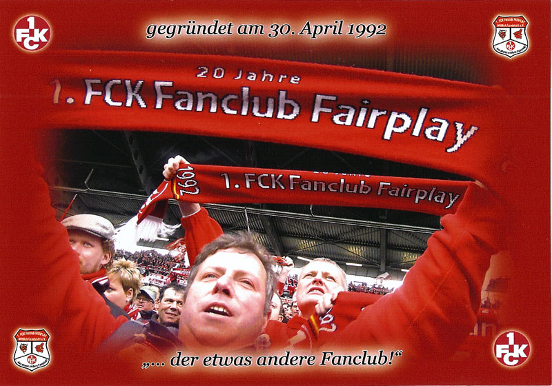  Die Begeisterung der Fairplay-Mitglieder im „Fritz-Walter-Stadion“ dokumentiert dieser Aufkleber aus dem Jahr 2013.