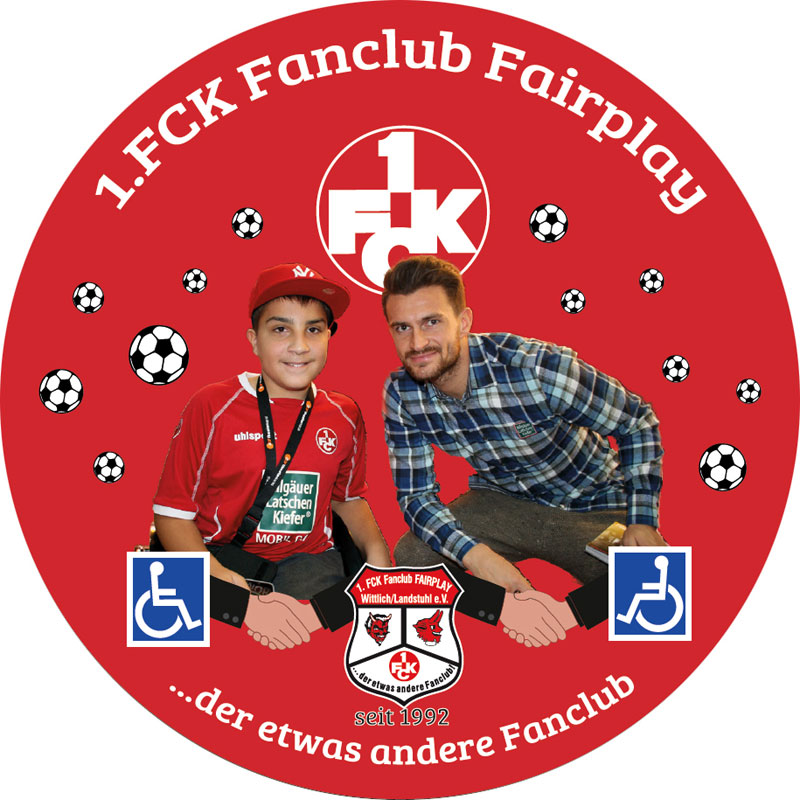 So sieht der neue Aufkleber des „1. FCK Fanclubs Fairplay“ aus.