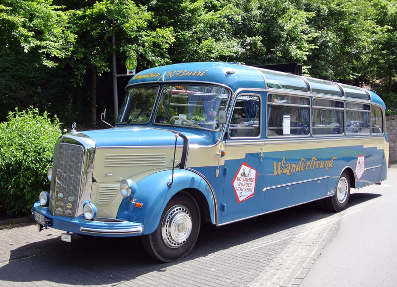  Der Original-Bus der 54er-Weltmeister-Mannschaft.