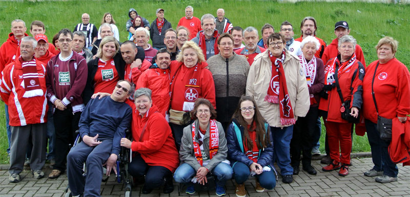 Die Teilnehmer an der Fanclubfahrt nach Düsseldorf (leider ohne die „Äseller“).